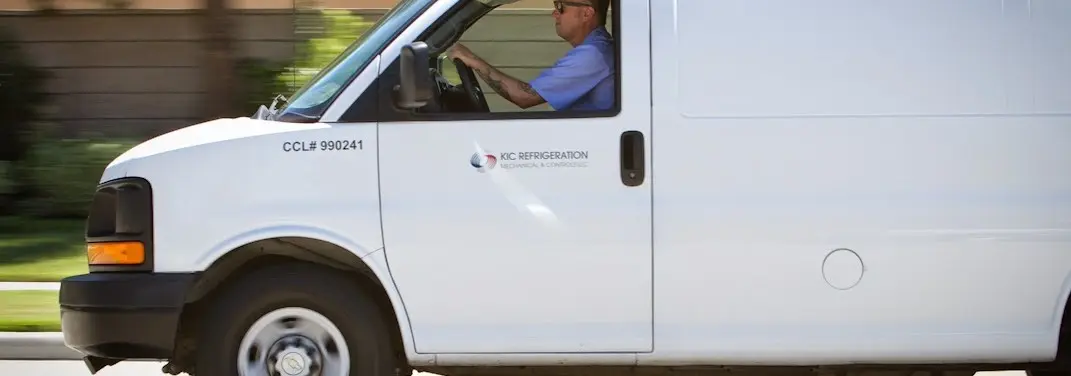 KIC Refrigeration service vehicle serving Trumann area